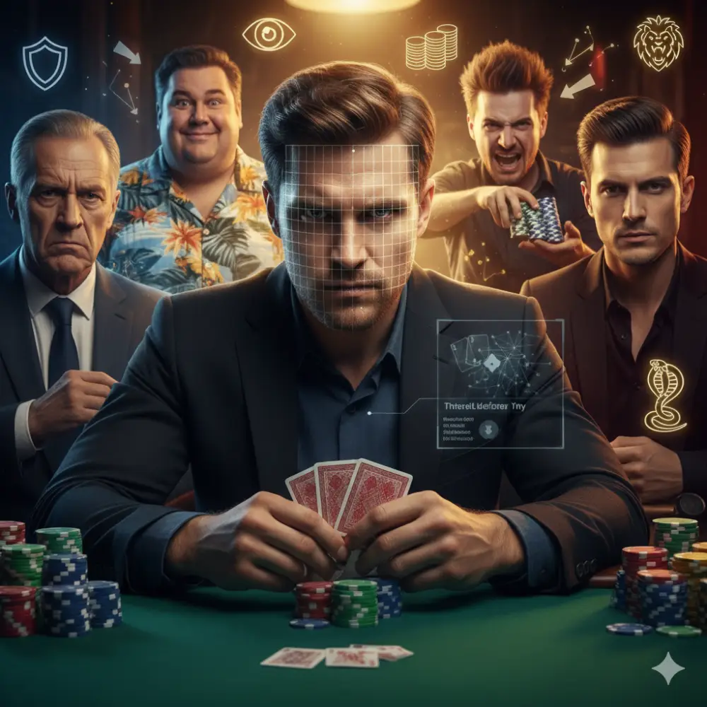 สอนโป๊กเกอร์ ไทย: ถอดรหัสคู่ต่อสู้! วิธีวิเคราะห์และเอาชนะผู้เล่น 4 สไตล์